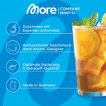 MORE Clear Protein Peach Passionfruit Ice Tea 600g – Whey Isolat Drink Made in Germany – Bild 5