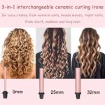 UNOBEY 3 in 1 Lockenstab Set mit austauschbaren Keramik Fässern 9–32 mm – Profi-Hairstyler – Bild 2