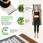BACKLAXX® Akupressurmatte-Set mit Kissen, Tuch & Tasche – Ganzköpermassage für Rücken & Nacken – Bild 3