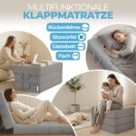 ELONEO Klappmatratze 75x195 cm – 15 cm Schaumstoff, waschbar, faltbar für Gäste & Reisen – Bild 3