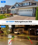 AUTO-VOX Solar Rückfahrkamera kabellos – 5" 1080P Monitor mit IP69K Wasserschutz – Bild 4