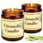 KIYTARBOO Citronella Kerze Outdoor 2er Set – 250h Brenndauer für Garten & Terrasse