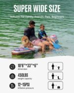 ZLX Stand-up Paddling Board 320cm – Aufblasbares SUP Board mit Sitz für Anfänger & Familien – Bild 4
