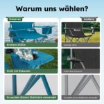 HIGH POINT SPORTS Campingstuhl 2er Set – Faltbar bis 102kg mit Getränkehaltern – Bild 4