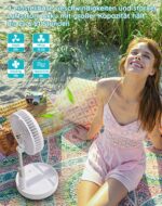 Primevolve 8" Oszillierender Standventilator mit Fernbedienung – Tragbar & Leise für Reise – Bild 4