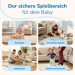 BabybeFun Krabbelmatte 150x150cm – 3cm Polsterung für sicheres Spielen & Krabbeln – Bild 4