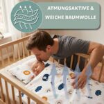 Kinderbettwäsche 100x135 cm Baumwolle – Weiches Bettwäsche Set für Babys & Kleinkinder – Bild 5