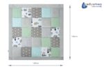 Medi Partners Krabbeldecke 120x120 cm – Wattierte Spielmatte aus 100% Baumwolle für Babys – Bild 2