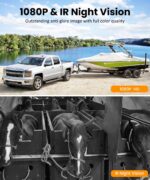 AUTO-VOX Kabellose Solar-Rückfahrkamera 7,2" 1080P mit DVR – Magnetische Installation für LKW & Anhänger – Bild 5