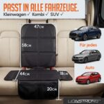 LIONSTRONG Kindersitzunterlage ISOFIX-geeignet – Autositzschoner Schwarz 2er-Set – Bild 8