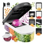 Fullstar 6-in-1 Gemüseschneider mit Behälter – Mandoline & Käsereibe Weiß