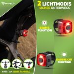 MIVELO Fahrradlicht Set StVZO – USB-aufladbar, wasserdicht & extra hell – Bild 3