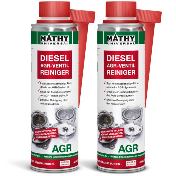 MATHY-AGR Diesel Abgasrückführventil Reiniger 2x300ml – AGR-Ventil Systemreiniger
