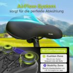 VELMIA Fahrradsattel mit 3-Zonen-Konzept & Memory Foam – Ergonomischer Komfortsattel für MTB & E-Bike – Bild 5