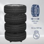 cartrend Reifenständer XL für 4 Reifen – Tragkraft 120 kg, bis 285 mm – Bild 4