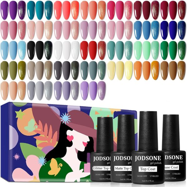JODSONE 36-teiliges Gel-Nagellack-Set mit 32 Farben – Professionelle Maniküre für Zuhause