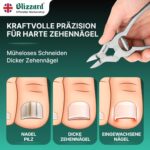 Blizzard Fussnagelzange 15 cm mit Pufferfeder – Profi Edelstahl Pediküre Werkzeug für dicke Nägel – Bild 2