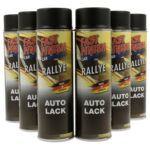 Fast Finish 430220 Autolack Matt Schwarz Set – 6 x 500 ml Nitro-Kombi-Spray