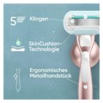 Gillette Venus Pro Smooth Sensitive Damenrasierer Rosegold – 5-Klingen-Rasierer für empfindliche Haut – Bild 3