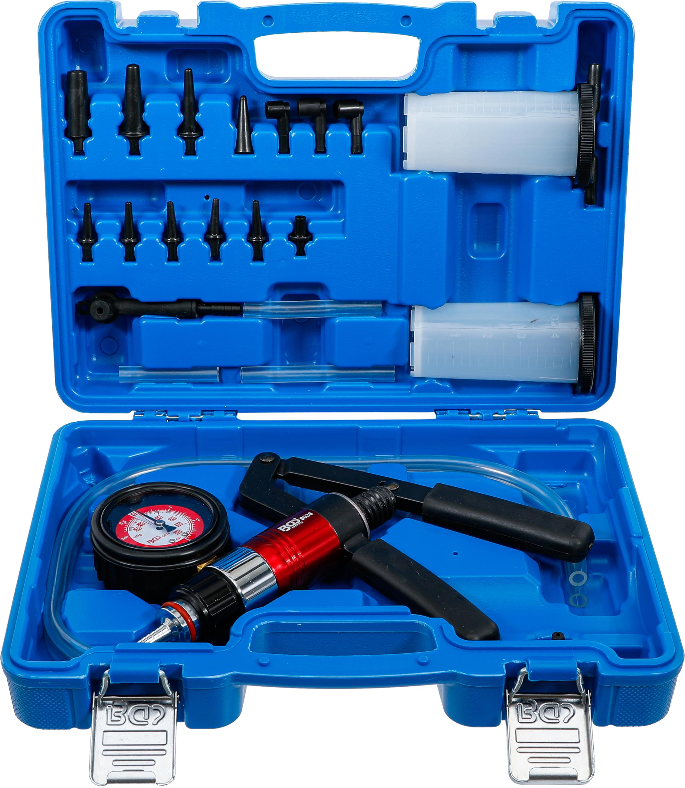 81WWGlLzELL._SY2560_.jpg BGS 8038 Vakuum-Druckpumpen-Satz – Professionaler Bremsenentlüfter & Drucktester – Bild 1