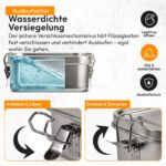 Dimono Lunchbox 2400ml – Auslaufsichere Edelstahl-Bento-Box mit Trennfächern – Bild 4