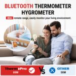 TempPro Bluetooth Thermometer Hygrometer 80m – Smarte Klimaüberwachung 3er Set – Bild 4