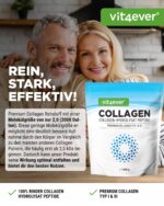 Vit4ever Collagen Pulver 1000 g – Bioaktives Kollagen Hydrolysat Typ 1 & 3 – Bild 2