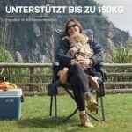 EVER ADVANCED Campingstuhl Faltbar mit 4-fach verstellbarer Rückenlehne – bis 150 kg – Bild 6
