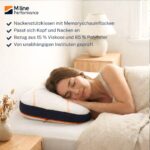 M LINE Athletic Pillow 50x35cm – Orthopädisches Memory Foam Kopfkissen gegen Nackenschmerzen – Bild 7