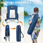 Portal Campingstuhl 2er Set – Faltbar mit Getränkehalter bis 180 kg Tragkraft – Bild 5