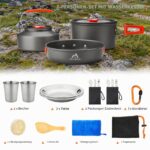THTYBROS 17-teiliges Camping-Kochgeschirr-Set – Hart eloxiertes Aluminium für Outdoor & Wandern – Bild 4