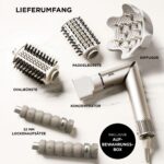 Shark FlexStyle 5-in-1 Luftstyler & Haartrockner mit Coanda-Technologie – Styling ohne Hitzeschäden, 1400W, Champagner HD446SLEU – Bild 11