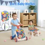 QDRAGON 3in1 Lauflernwagen mit regelbarer Geschwindigkeit – Gehhilfe für Babys 12-36 Monate – Bild 3