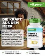 Vit4ever Omega-3 365 Kapseln – 80% hochdosiert mit EPA & DHA – Triglycerid-Form – Bild 2
