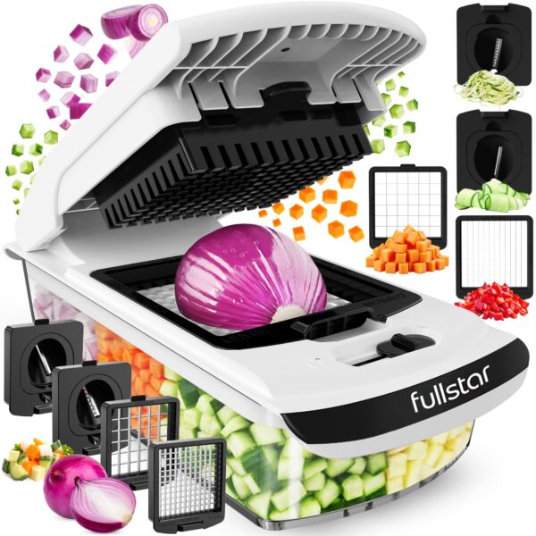 Fullstar PRO 4-in-1 Gemüseschneider – Multifunktionales Küchenwerkzeug mit Spiralschneider & Würfelfunktion