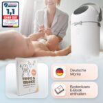 Levias Windeleimer 10L – Geruchsdichter Wickeleimer ohne Nachfüllkassetten – Bild 6