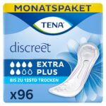 TENA Discreet Extra Plus – 96 Hygieneeinlagen (6x16) – Dreifachschutz bei Blasenschwäche