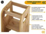 defiPad Lernturm Eiche – Höhenverstellbarer Montessori Learning Tower für Kinder ab 1 Jahr – Bild 5