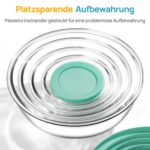 Vtopmart 5er Set Glasschüsseln mit Deckeln – Stapelbar, Mikrowellengeeignet & Spülmaschinenfest – Bild 6