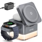 KPON 3-in-1 MagSafe Ladestation – 20 W Schnellladen für iPhone, Apple Watch & AirPods