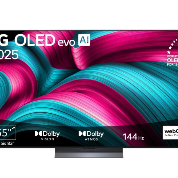 LG OLED65C5ELB 65 Zoll 4K OLED evo AI TV – α9 Gen8 Prozessor & 144Hz Gaming