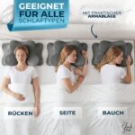 Glückstoff® Ergonomisches Kopfkissen Memory Foam – Nackenstütze für alle Schlaftypen – Bild 3