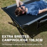 EVER ADVANCED Klappbett 214x106cm – XXL Campingbett 300kg belastbar für Outdoor & Garten – Bild 3