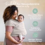 Boba Babytragetuch ab Geburt bis 15 kg – Ergonomische Babytrage aus Baumwollfrottee – Bild 4