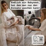 PaLulli® Baby Nestchen 100x60cm – Musselin-Babynest mit Matratze aus 100% Baumwolle – Bild 5