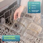 uandu Meal Prep Glasbehälter Set 10-teilig – 950ml Borosilikatglas mit Trennwand – Bild 6