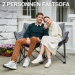 EVER ADVANCED Campingsofa 124cm für 2 Personen – 320kg belastbar mit 6cm Polsterung – Bild 4