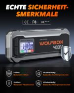 WOLFBOX 4000A Starthilfe Powerbank 88.8Wh – Autobatterie Booster mit USB-C Schnellladung für PKW, SUV, LKW – Bild 7
