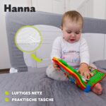 Lionelo Hanna Bettgitter 150 x 66 cm – Rausfallschutz mit 180° Klappfunktion für Babys – Bild 5