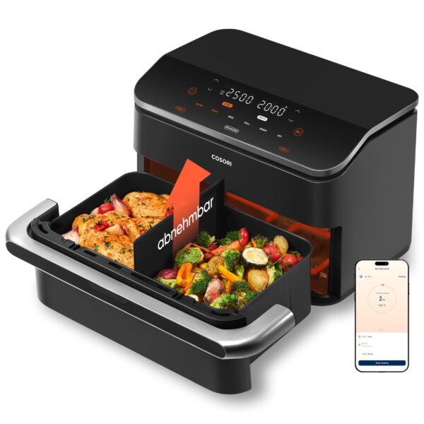 COSORI Dual Blaze TwinFry 10L Heissluftfritteuse – Professionelle Dual-Kammer Airfryer TF102S